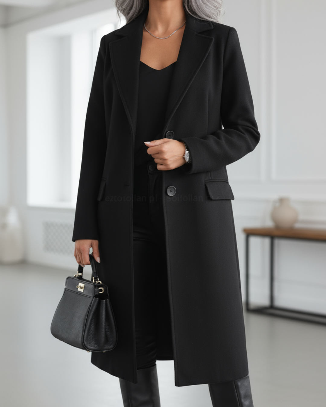 Jade | Manteau Long en Laine Élégant