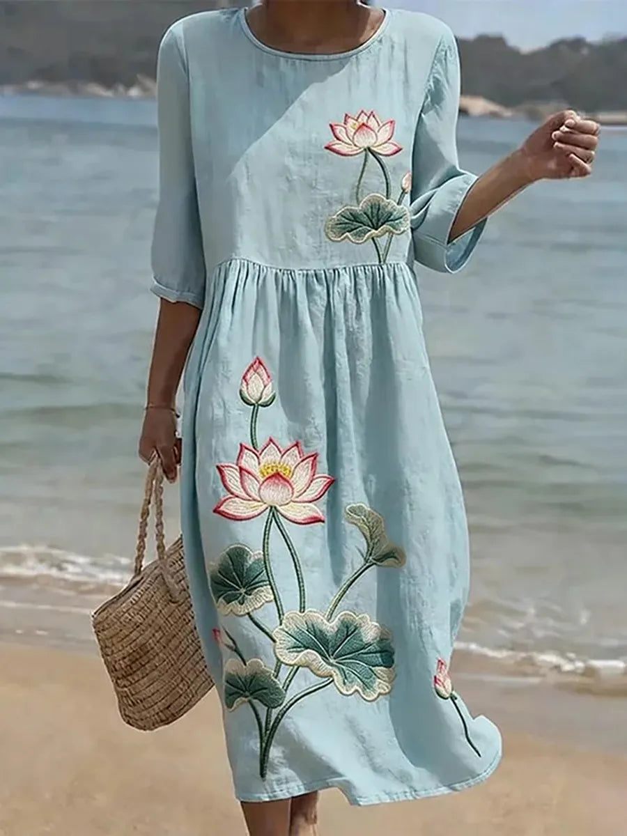 Gaëlle – Robe décontractée à imprimés