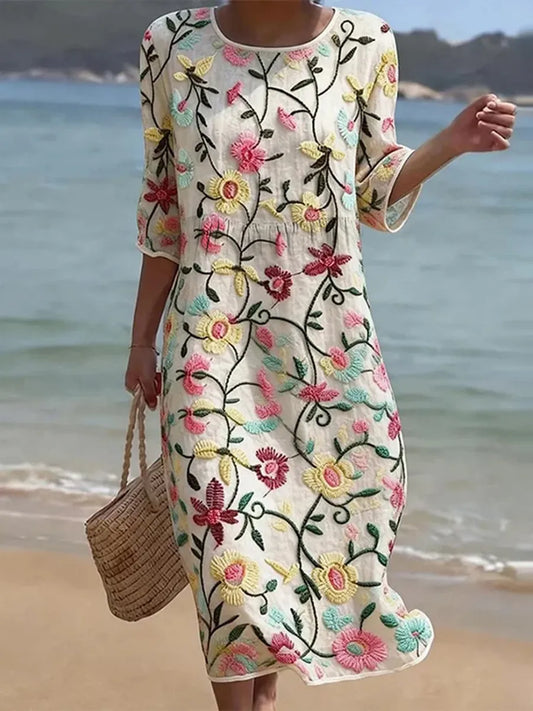 Reine – Robe décontractée à imprimé floral