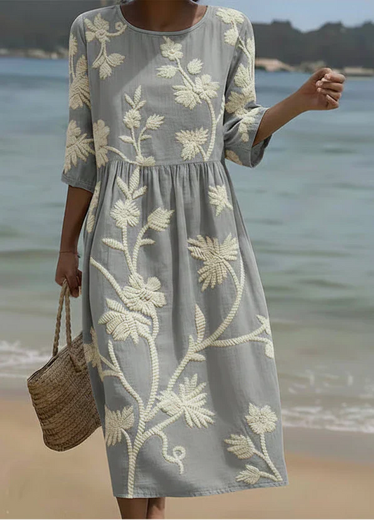 Béatrice – Robe décontractée à imprimé floral