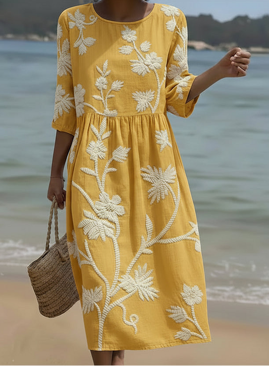 Geneviève – Robe décontractée à imprimé floral