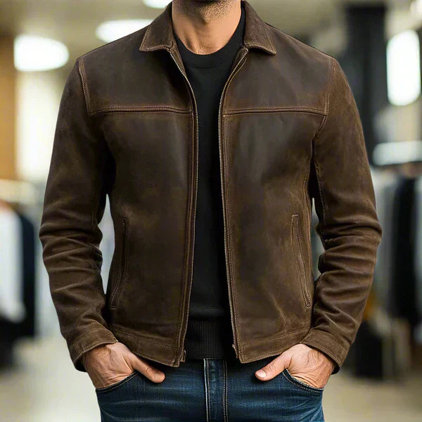 Omar™ | Veste minimaliste en daim