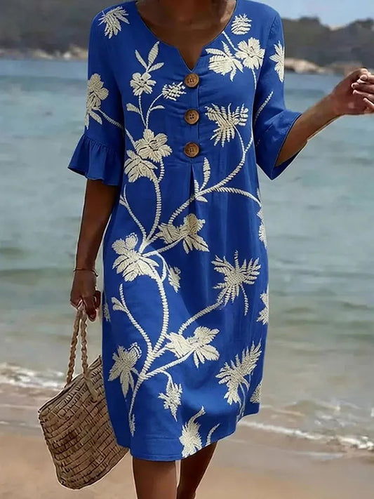 Joëlle – Robe décontractée à imprimé floral