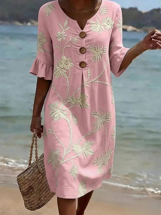 Lucie – Robe décontractée à imprimé floral
