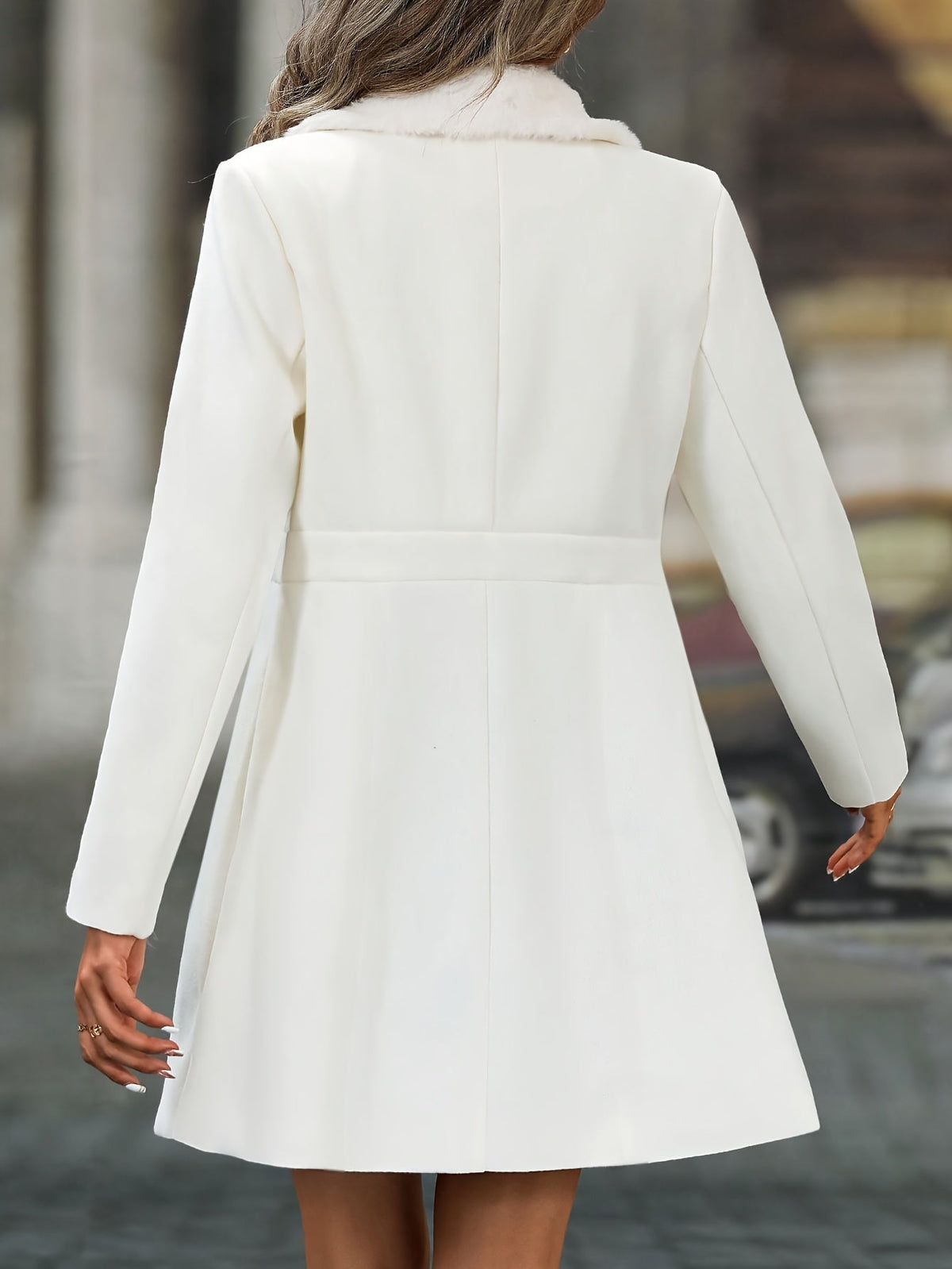 Sérine | Manteau à Col Spliced Bicolore