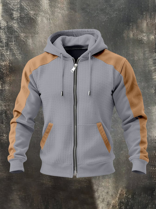 LOUIS™ | SWEAT-SHIRT BICOLORE À ZIP