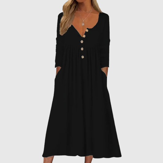 ZARA | ROBE MIDI À BOUTONS SUR LE DEVANT