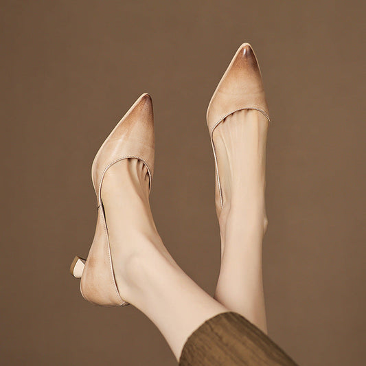 Calenne –Talons Kitten en Cuir