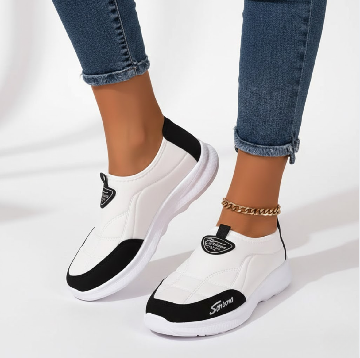 Sabine™ — Sneakers slip-on confortables modernes légères