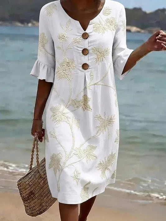 Inès – Robe décontractée à fleurs