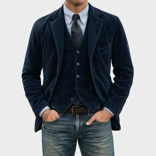 Tommy™ | Ensemble 2 pièces: Blazer et Gilet en Velours